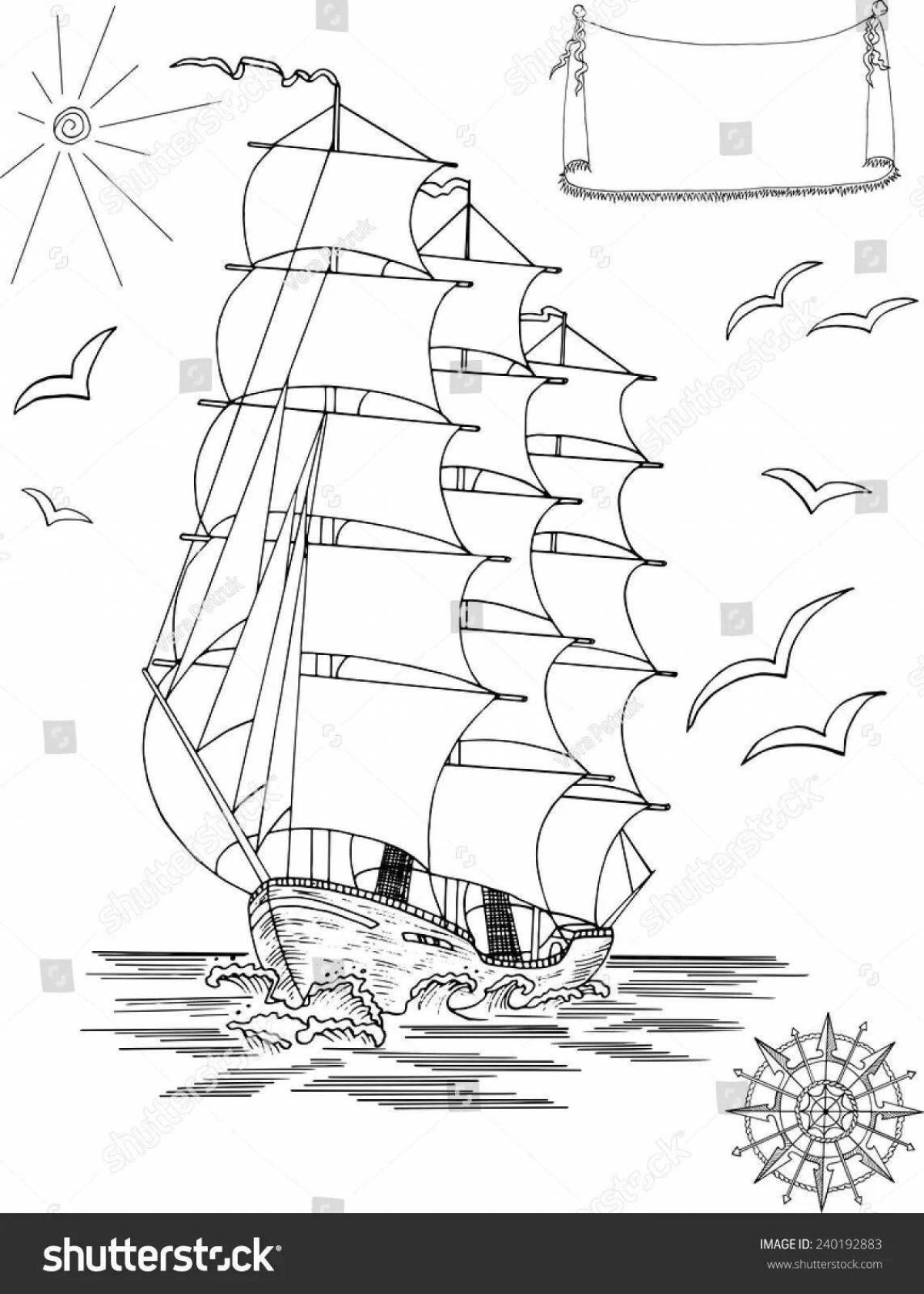 Charming scarlet sails grade 6 coloring book