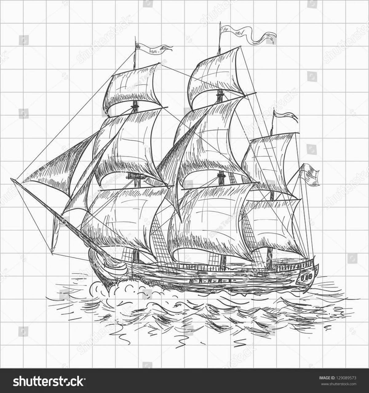 Generous scarlet sails grade 6 coloring book