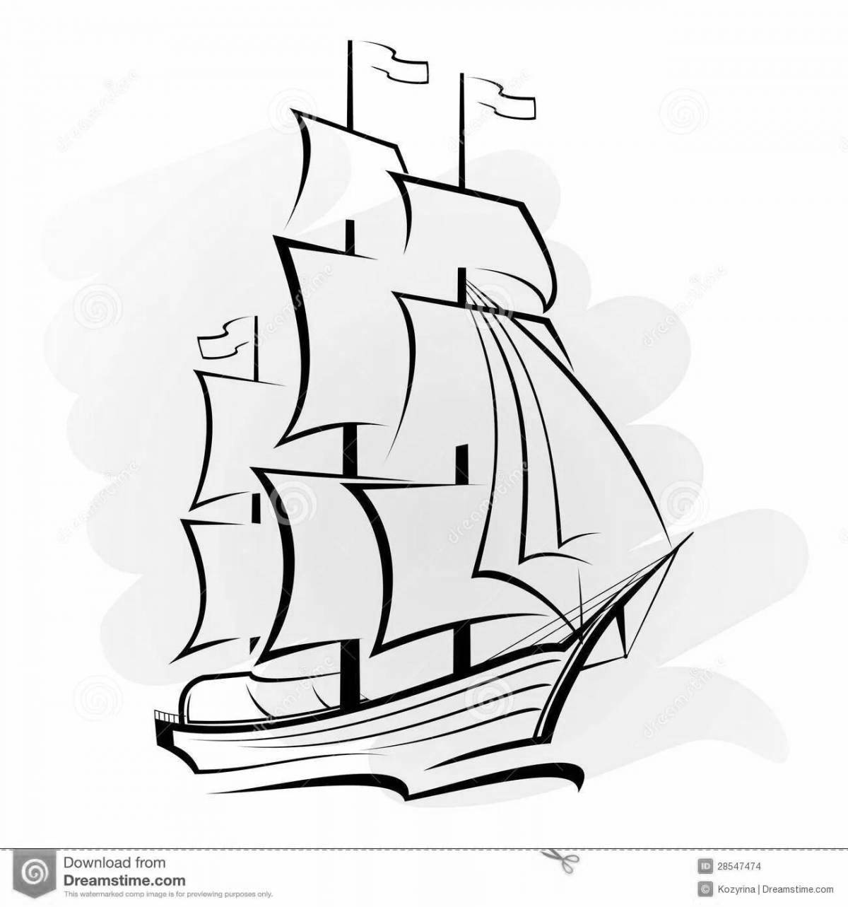 Brightly colored scarlet sails grade 6 coloring book