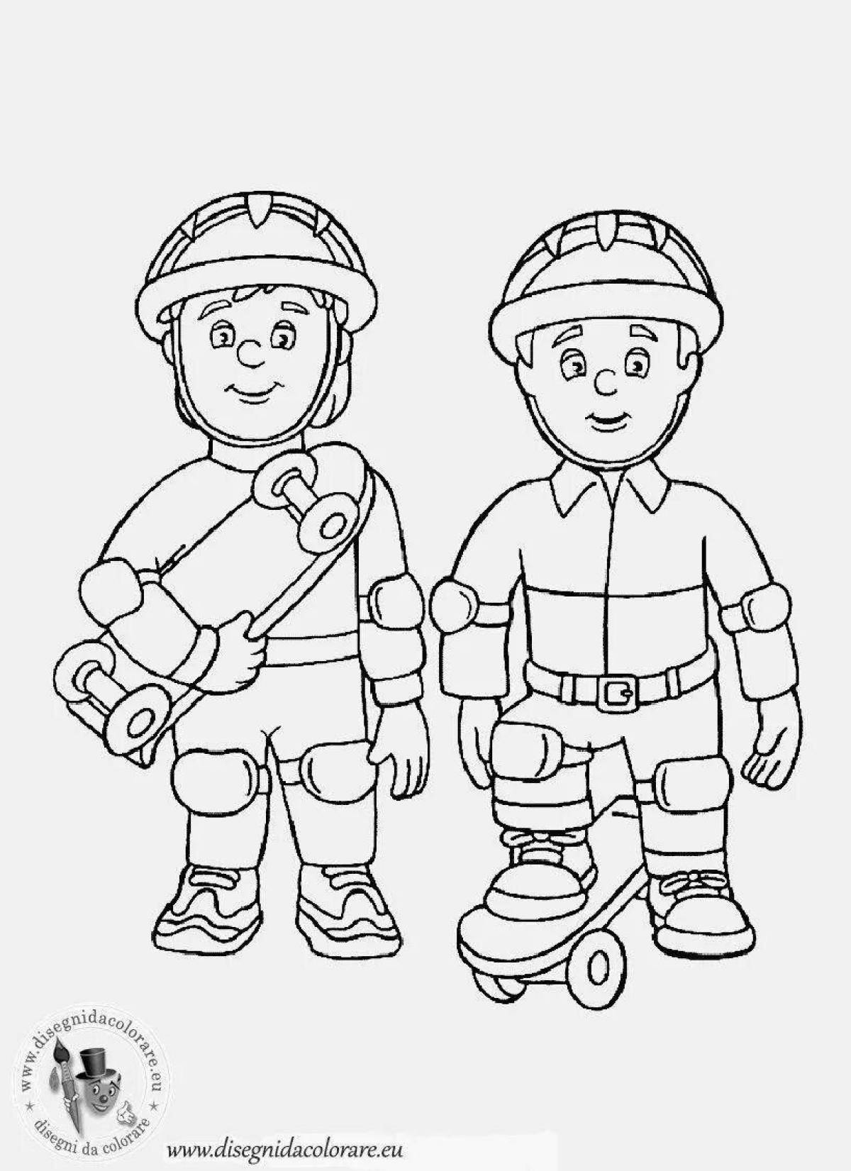 Профессия пожарный раскраски для детей