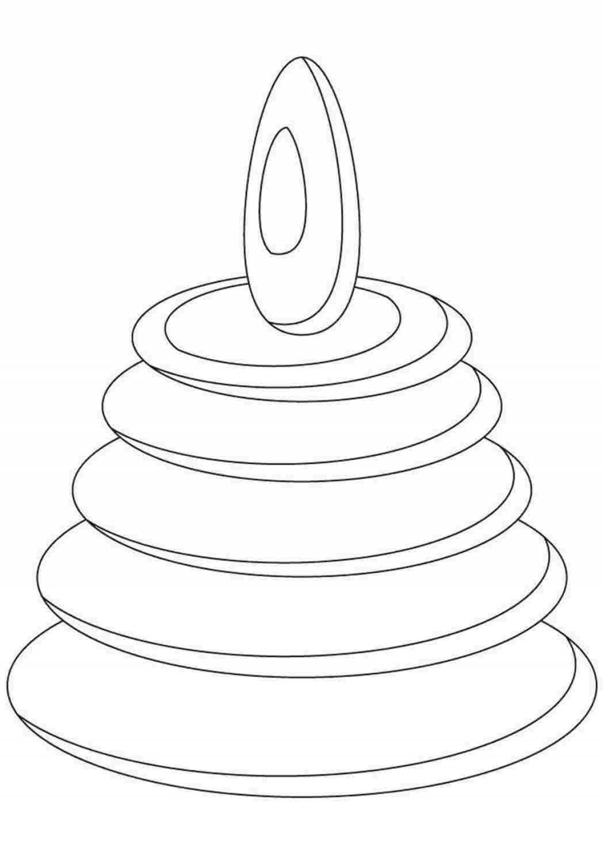 Пирамидка рисунок. Пирамидка раскраска. Пирамидка детская раскраска. Игрушка пирамидка раскраска. Пир раскраска.