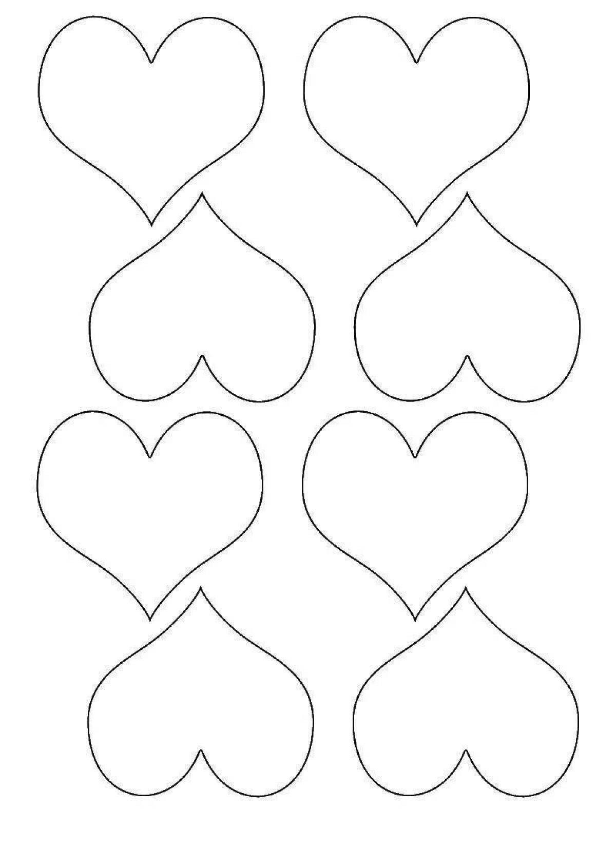 Шаблоны сердечек разных размеров для вырезания