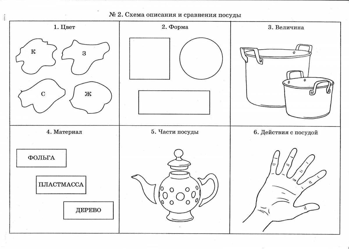 Схема составления рассказа по картине в подготовительной группе