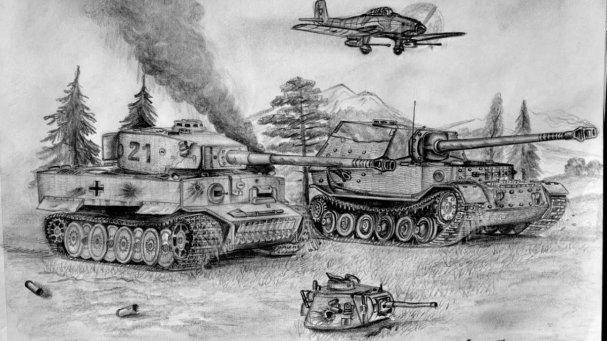 Как нарисовать танк вов