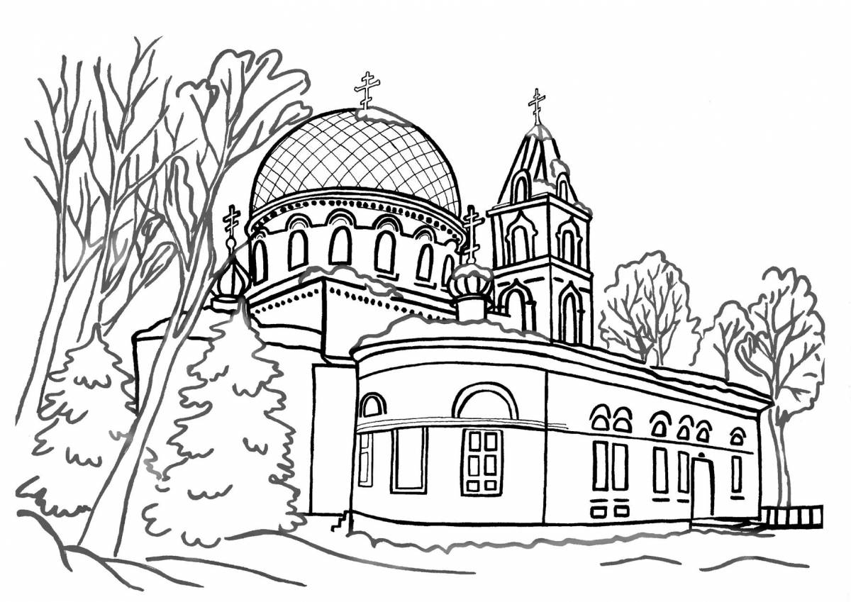 Раскраска храмы и церкви