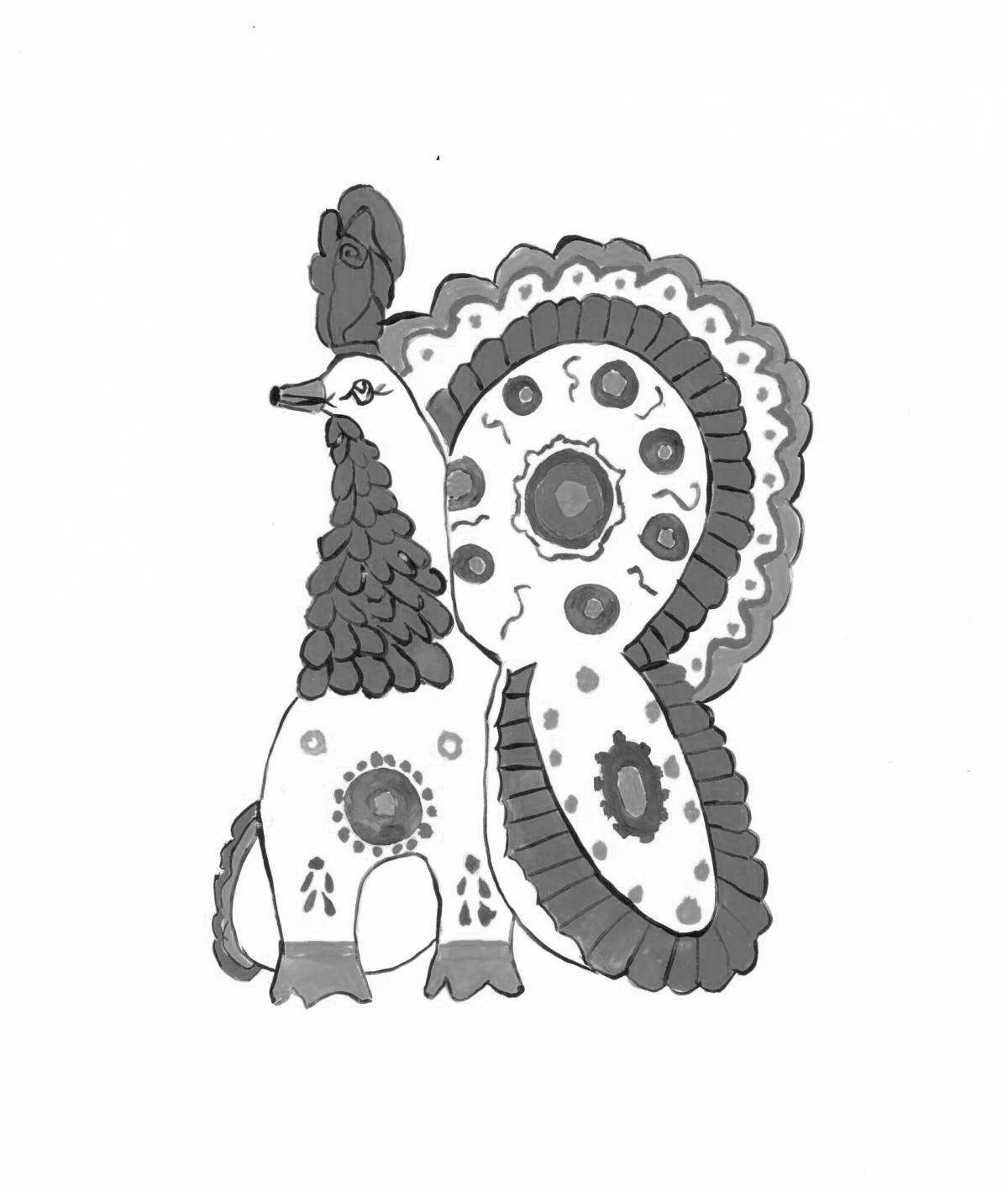 Photo Playful Dymkovo painting technique senior group