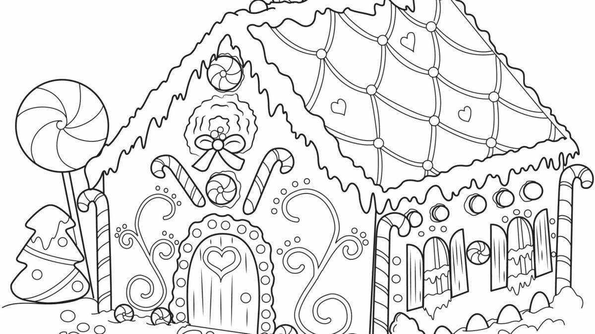 Palace coloring for girls, houses and castles