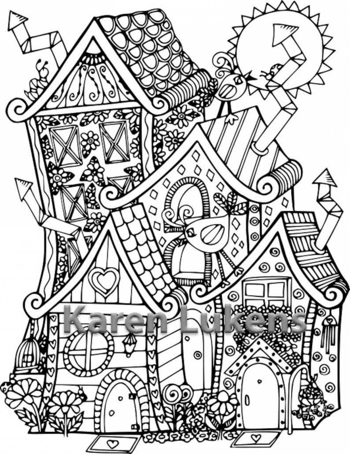 Generous coloring for girls houses and castles