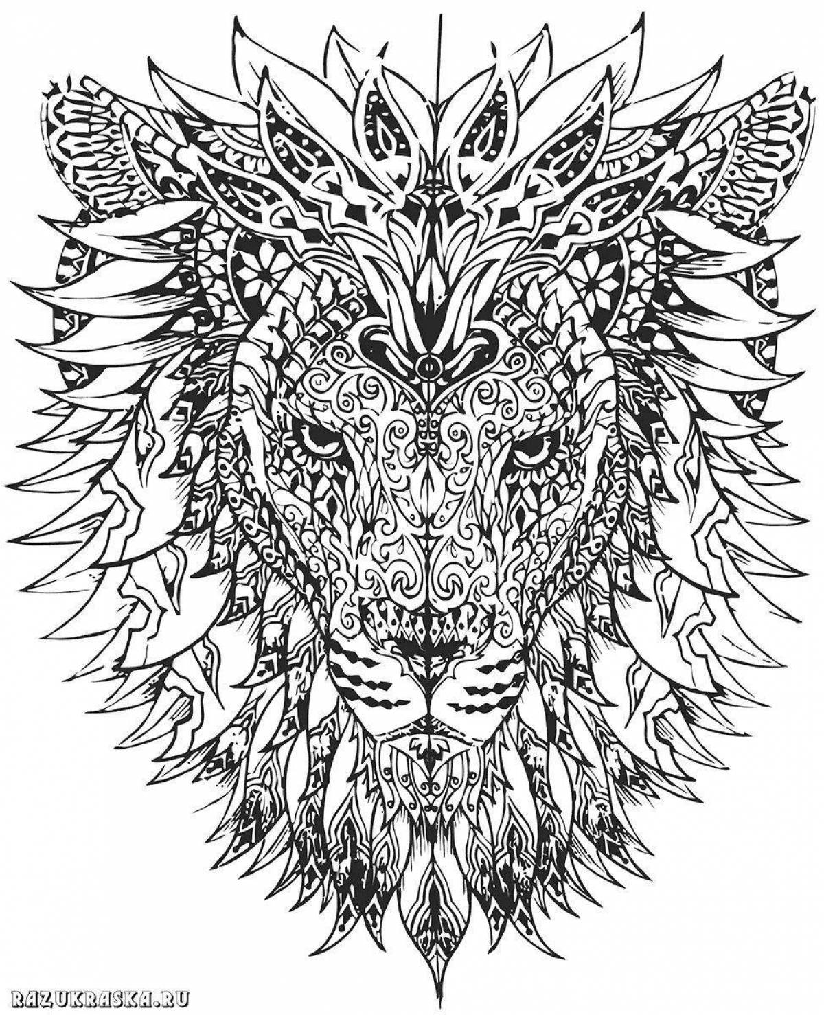 Large complex coloring book for boys