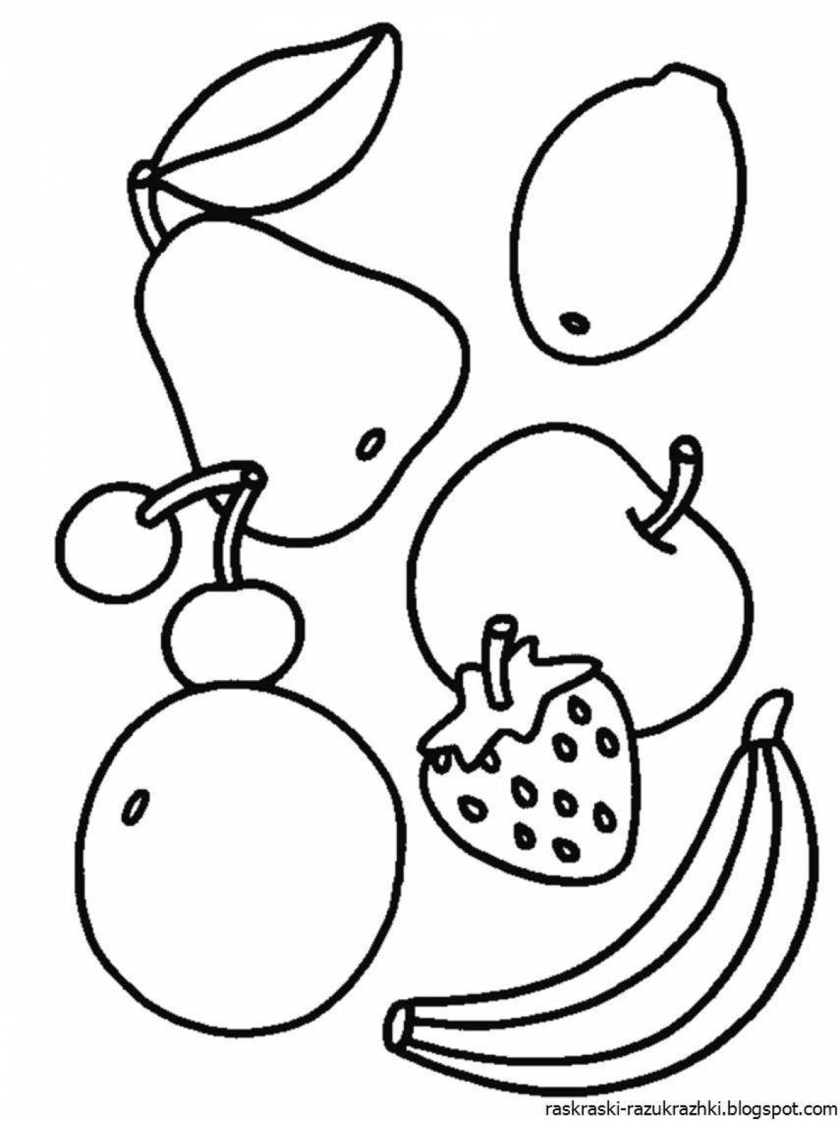 Сочная раскраска еда для детей 4-5 лет