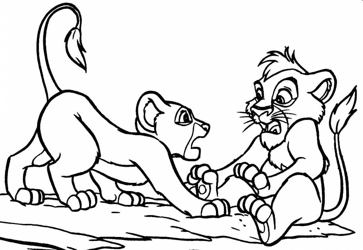 Outstanding simba coloring book for kids