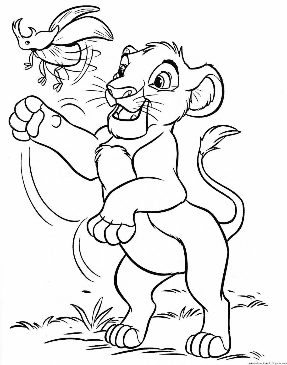 Simba fun coloring for kids