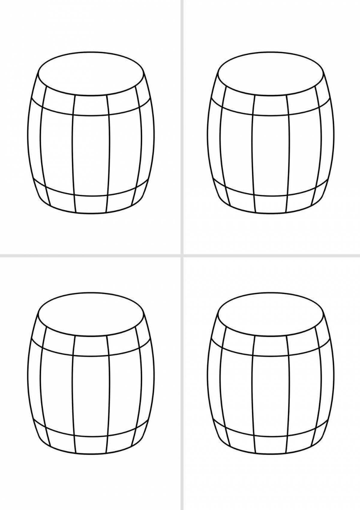 Fun barrel coloring for kids