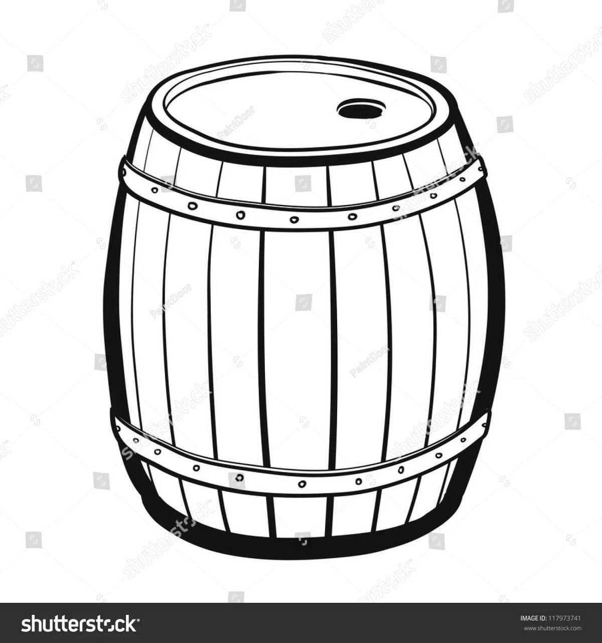 Fun barrel coloring for kids