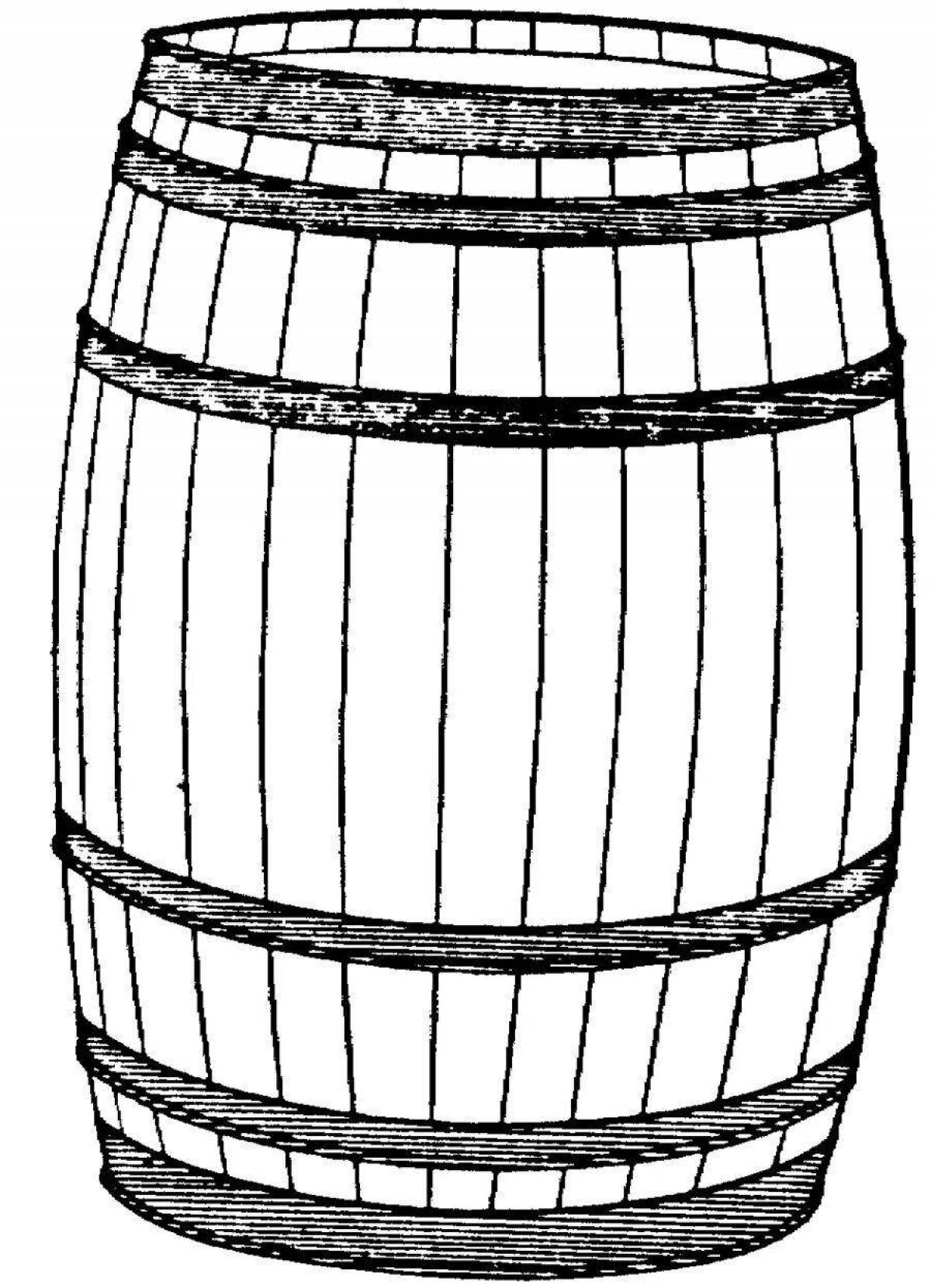 Fun coloring barrel for children