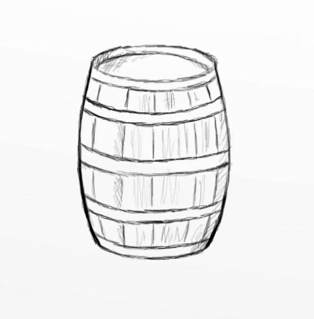 Fun coloring barrel for kids