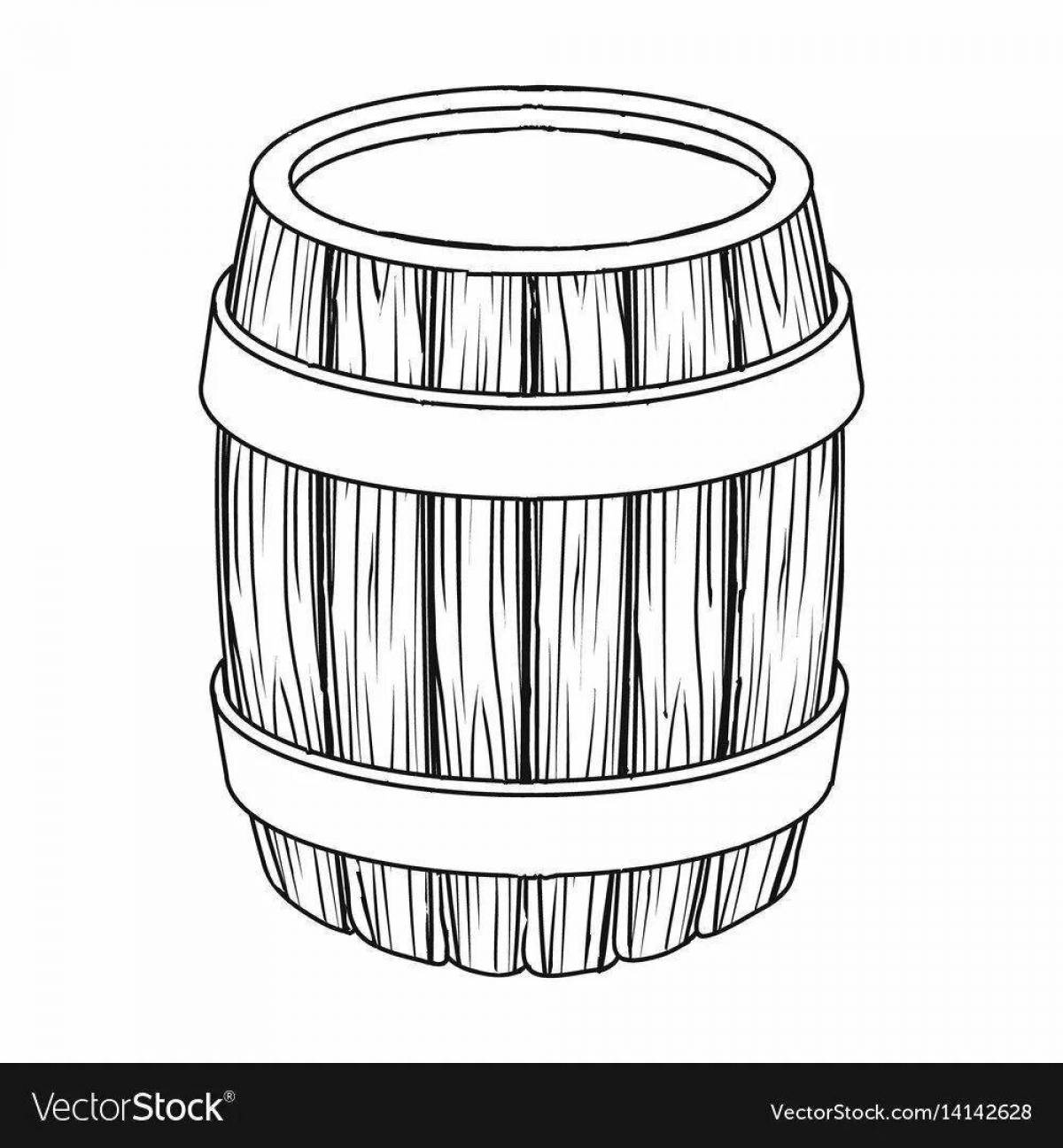 Раскраска бочка с газом для детей