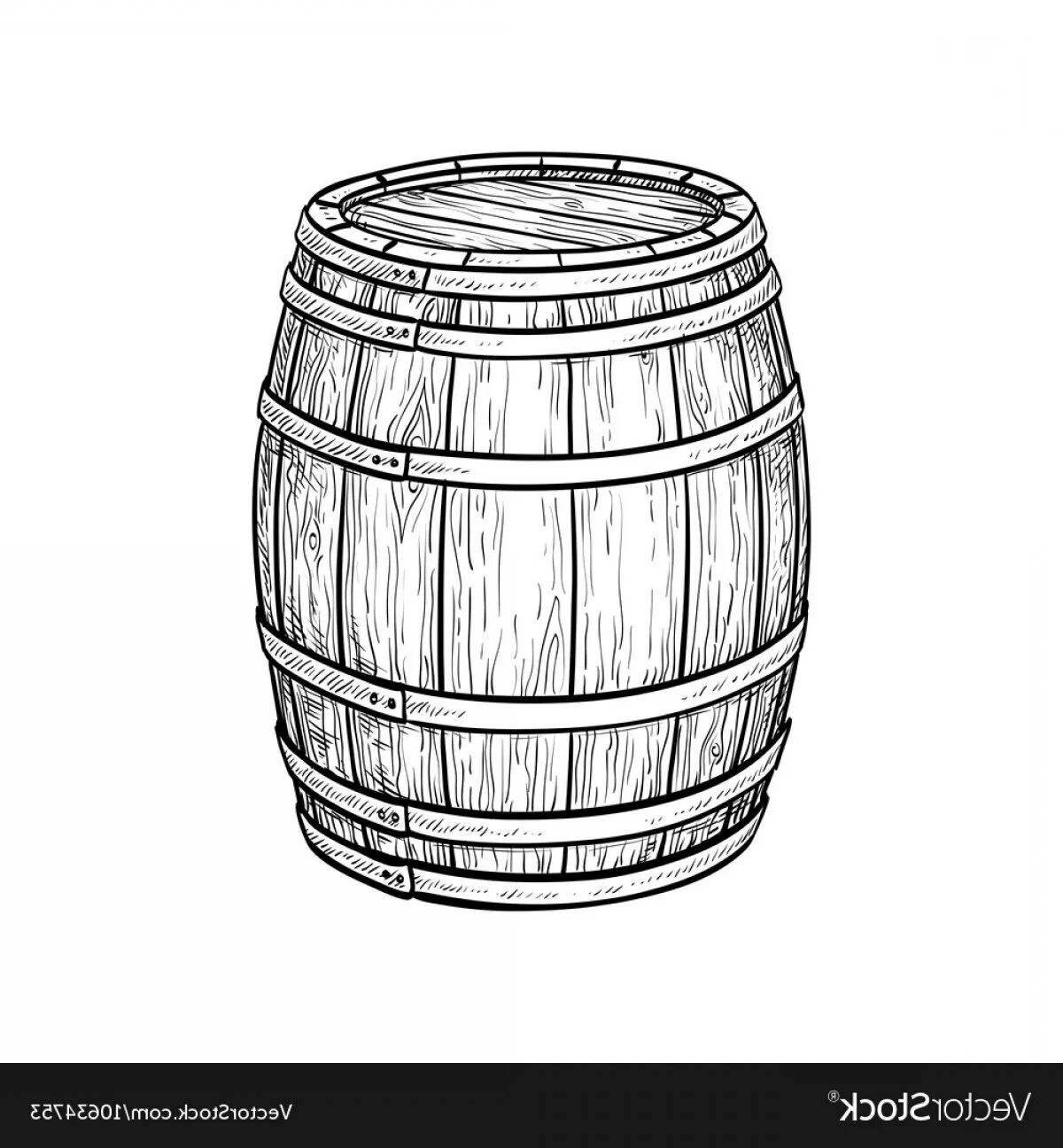 Fun coloring barrel for kids