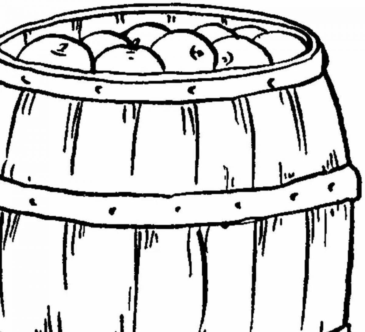 Glitter barrel coloring book for kids