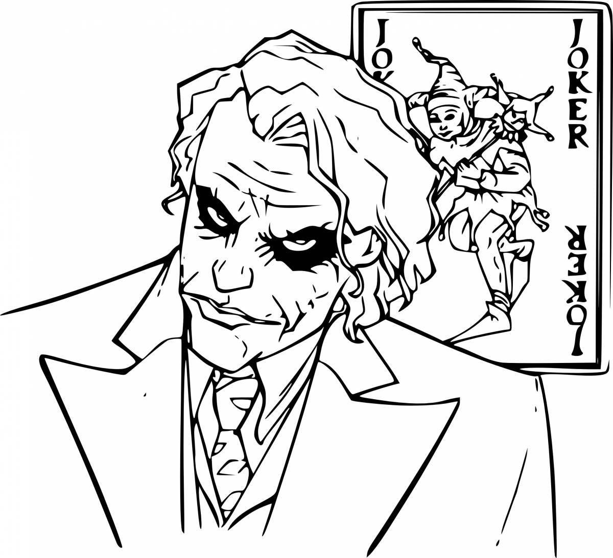 Радостный джокер раскраски для детей