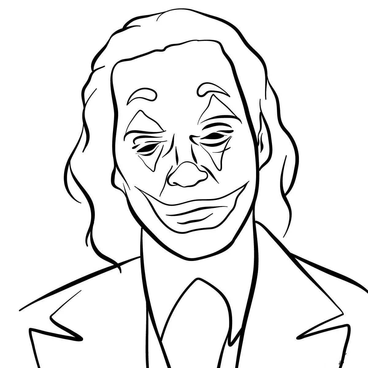 Невероятная раскраска джокер для детей