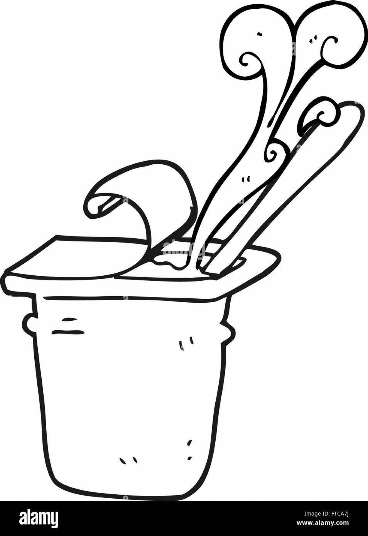 Children's yogurt coloring book