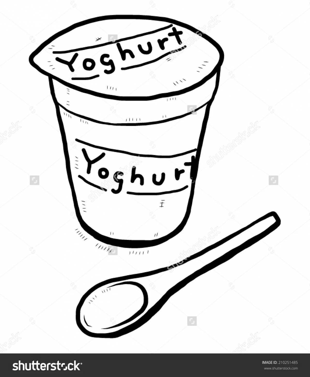 Color-frenzy yogurt coloring page для детей