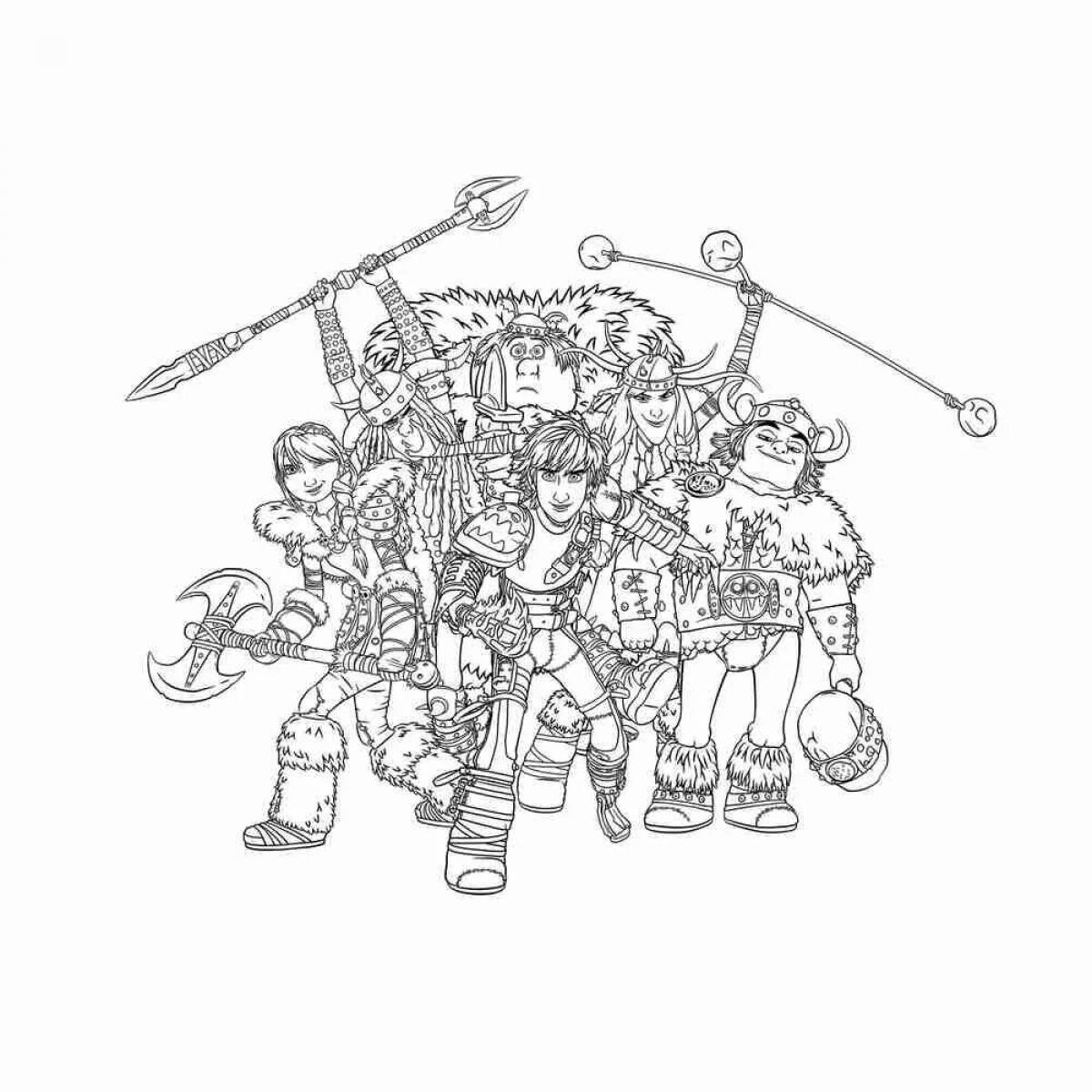 Stylish how to train your dragon coloring by numbers