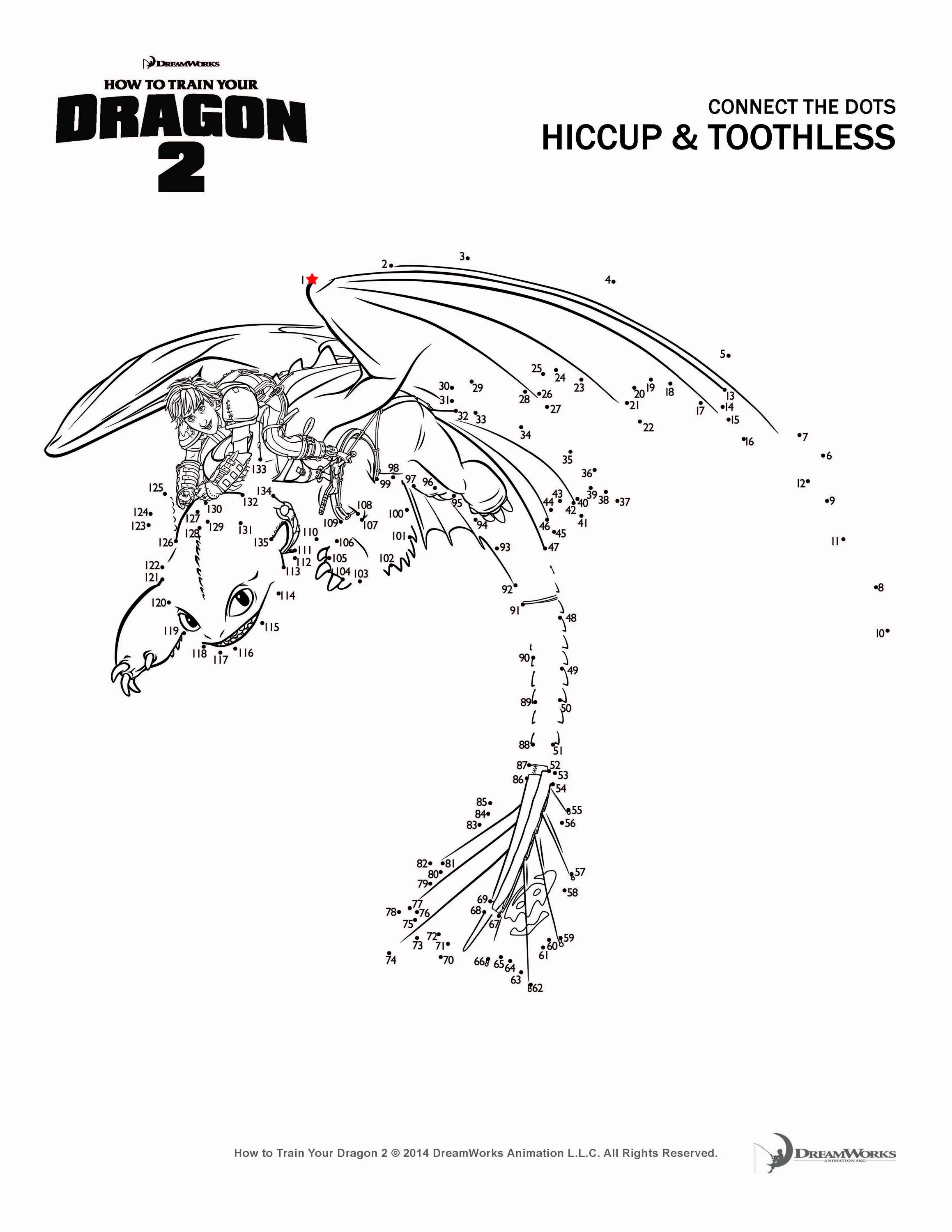 Hip how to train your dragon by numbers coloring book