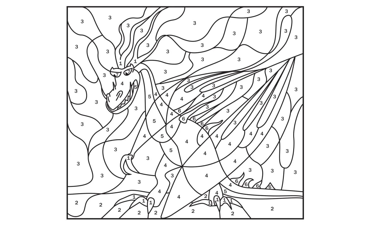 Инновационная раскраска «как приручить дракона по номерам»