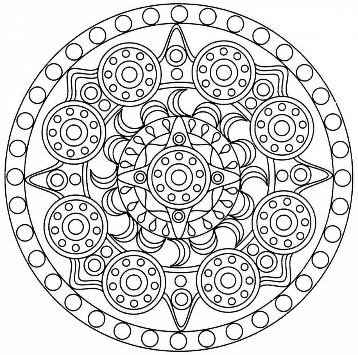 Grand coloring mandala for achievement and success