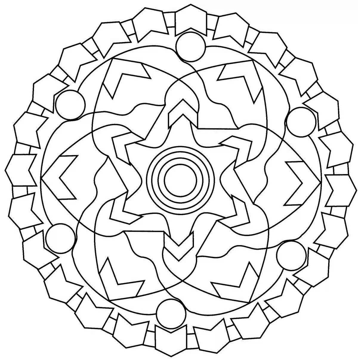 Great coloring mandala for luck and achievement