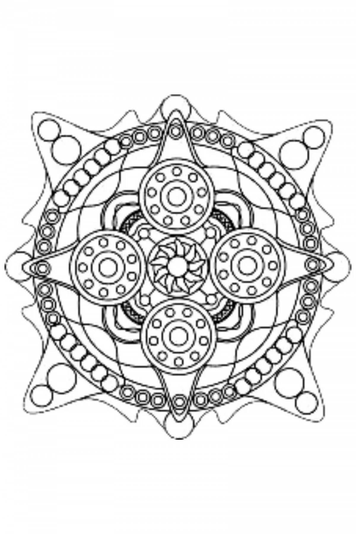 Great coloring mandala for fulfillment and prosperity
