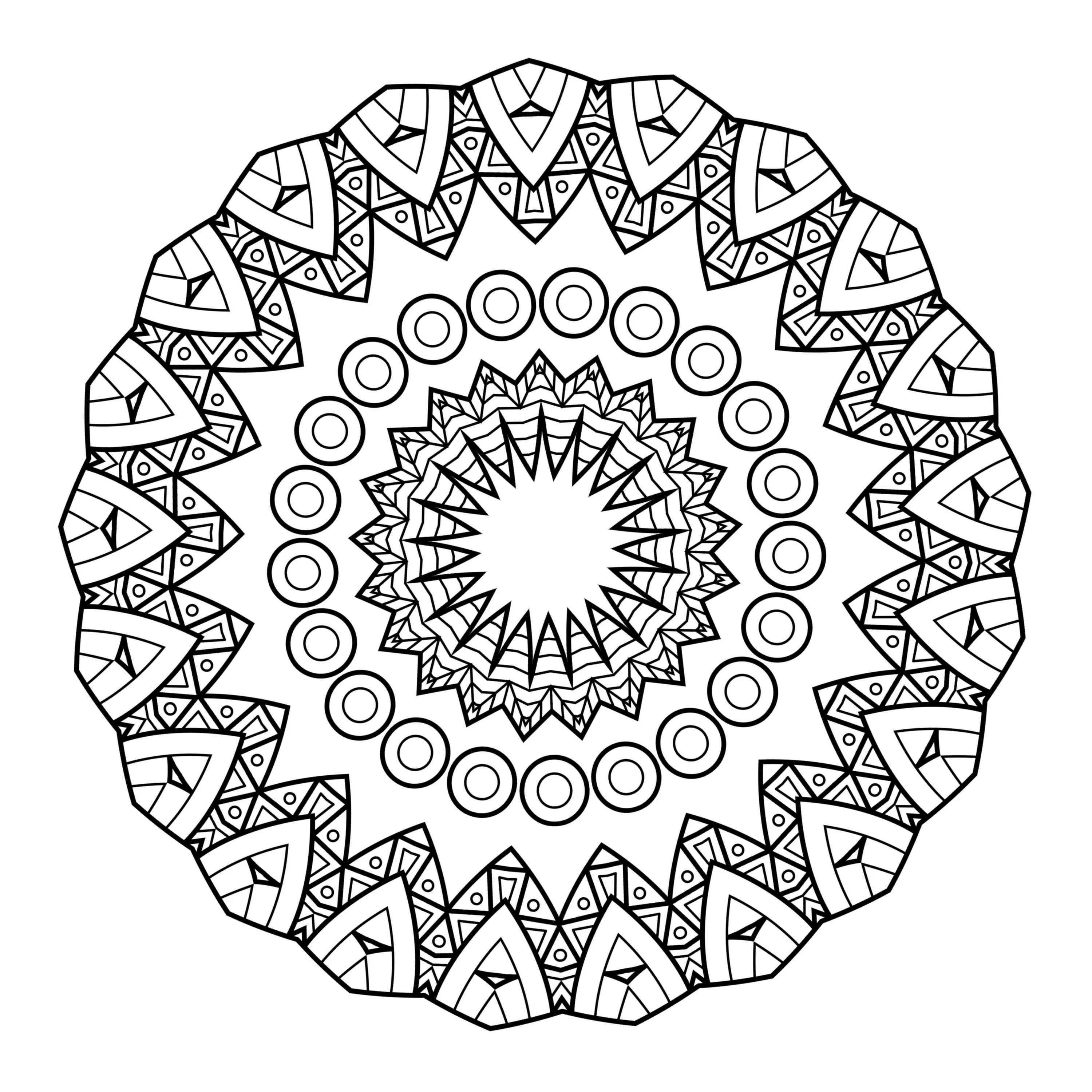 Great coloring mandala for triumph and prosperity
