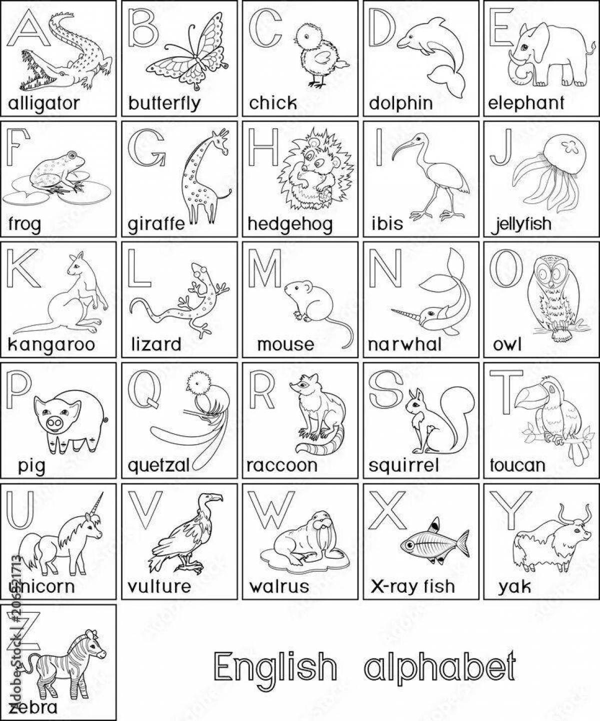 Lovely coloring page english 2nd grade alphabet