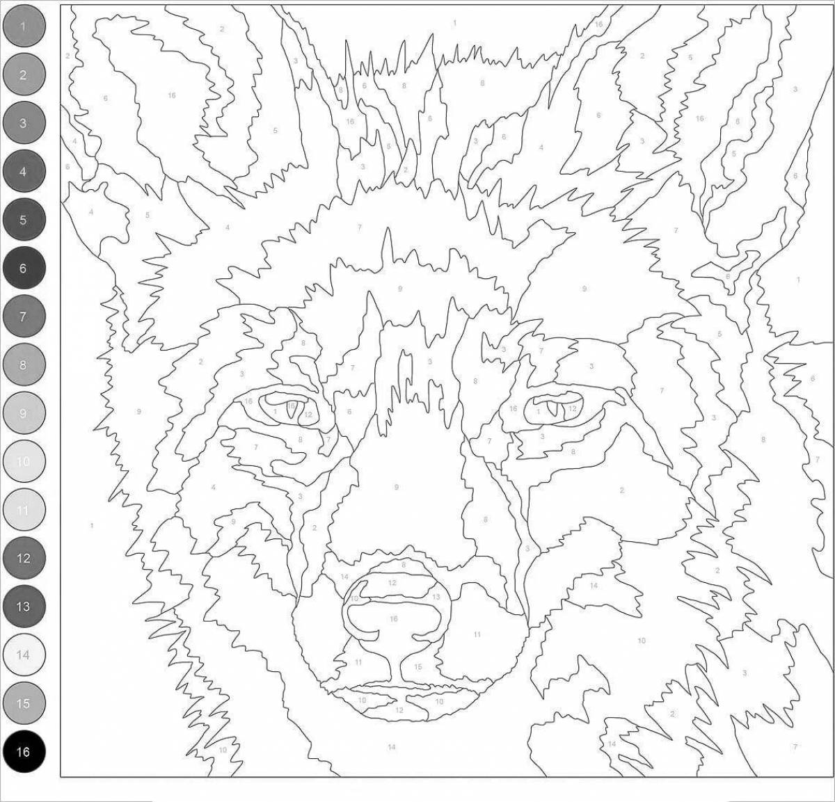 Photo Playful coloring by numbers your photo