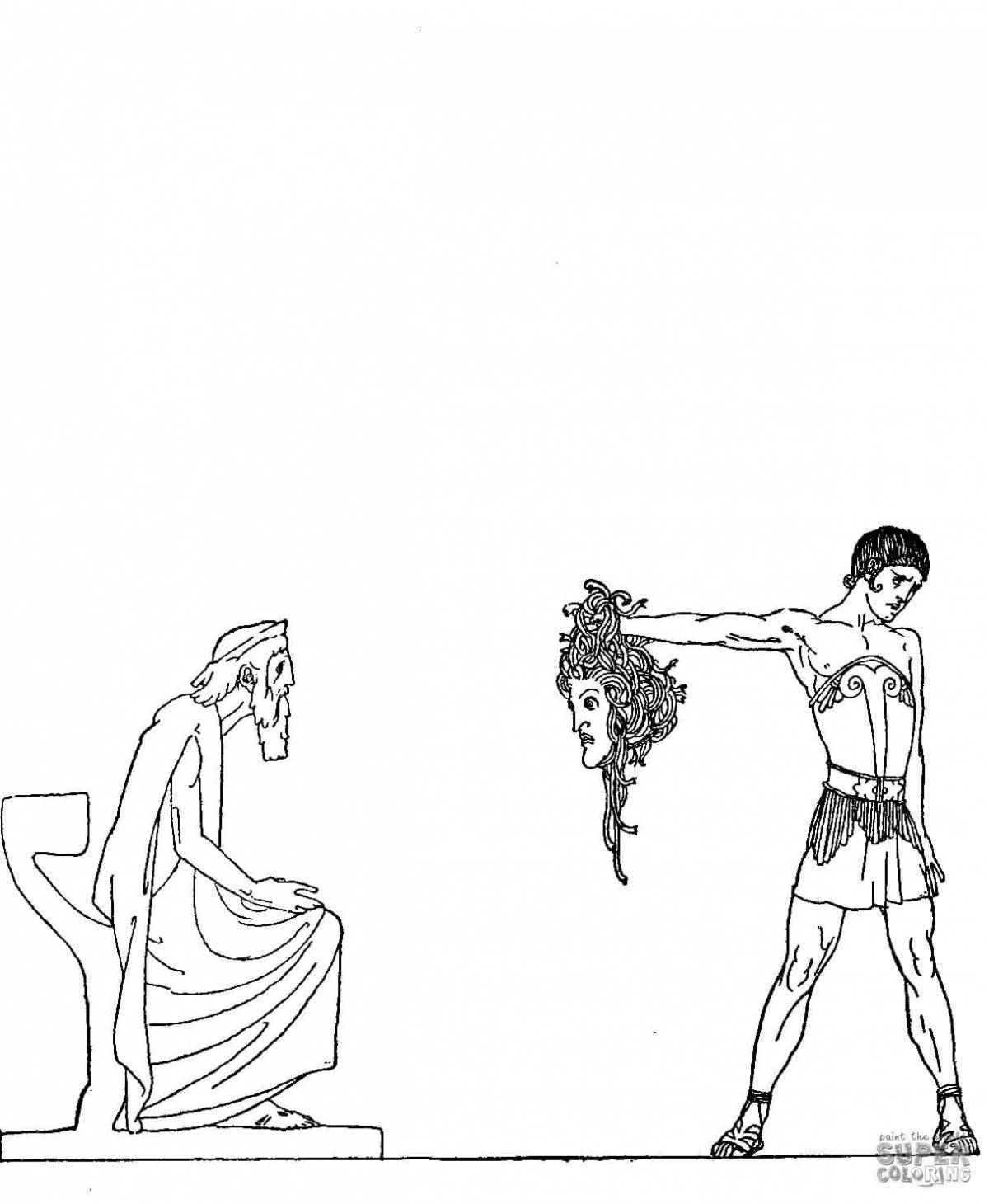 Charming orpheus and eurydice coloring book