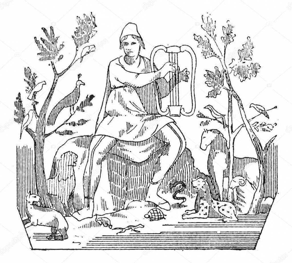 Impressive orpheus and eurydice coloring book