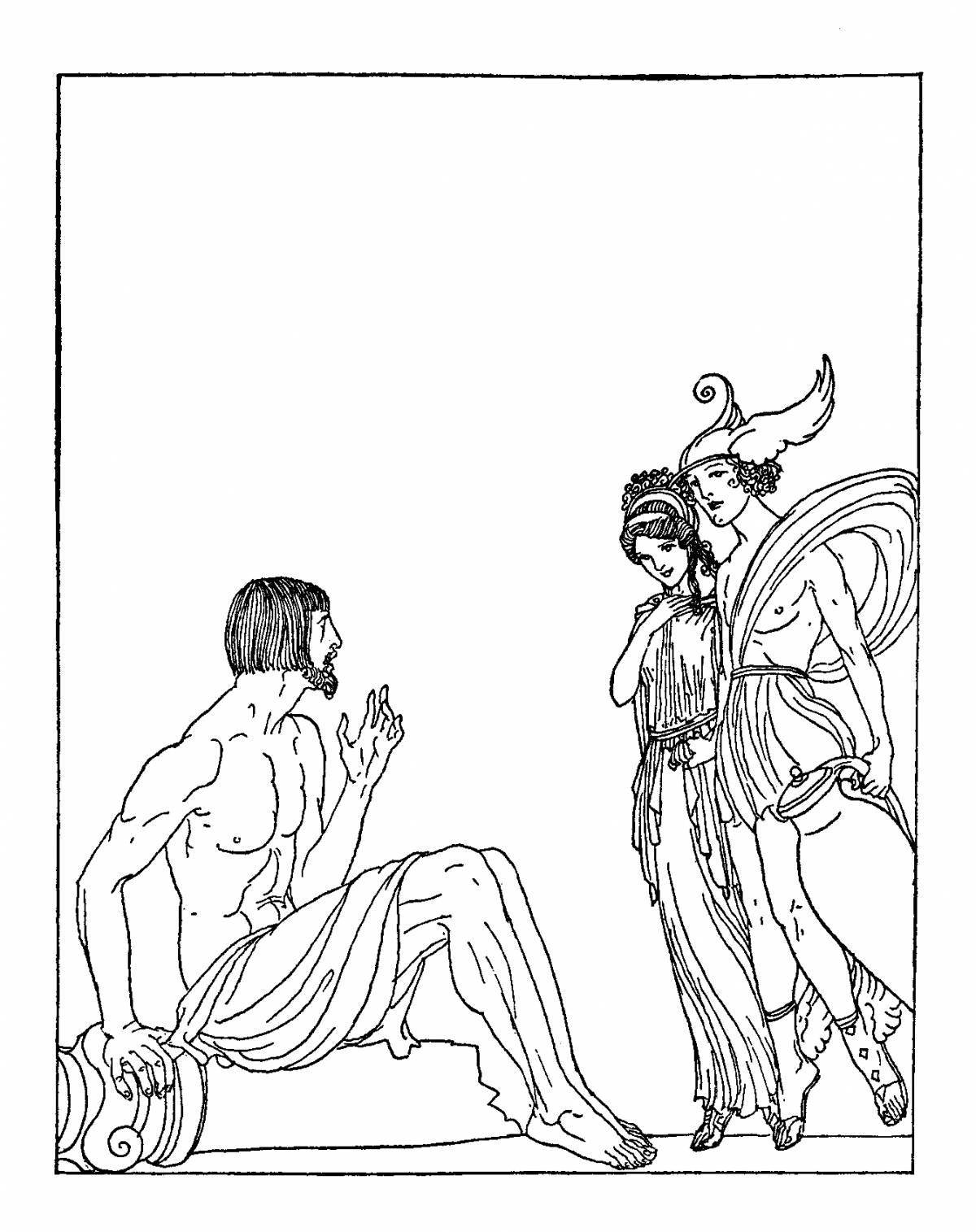 Раскраска царственный орфей и эвридика