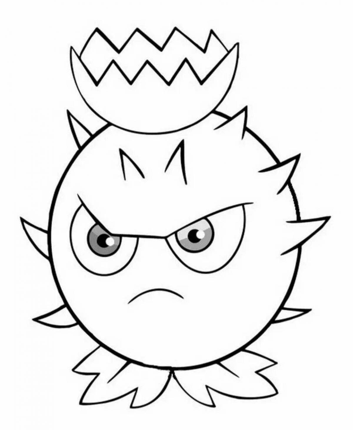 Photo Stimulating coloring pages plants vs zombies part 2