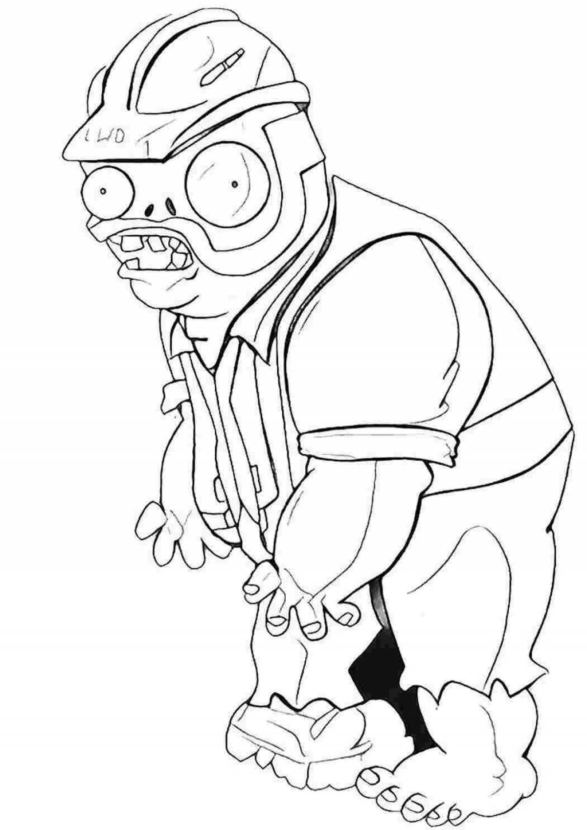 Photo Playful coloring of plants vs zombies part 2