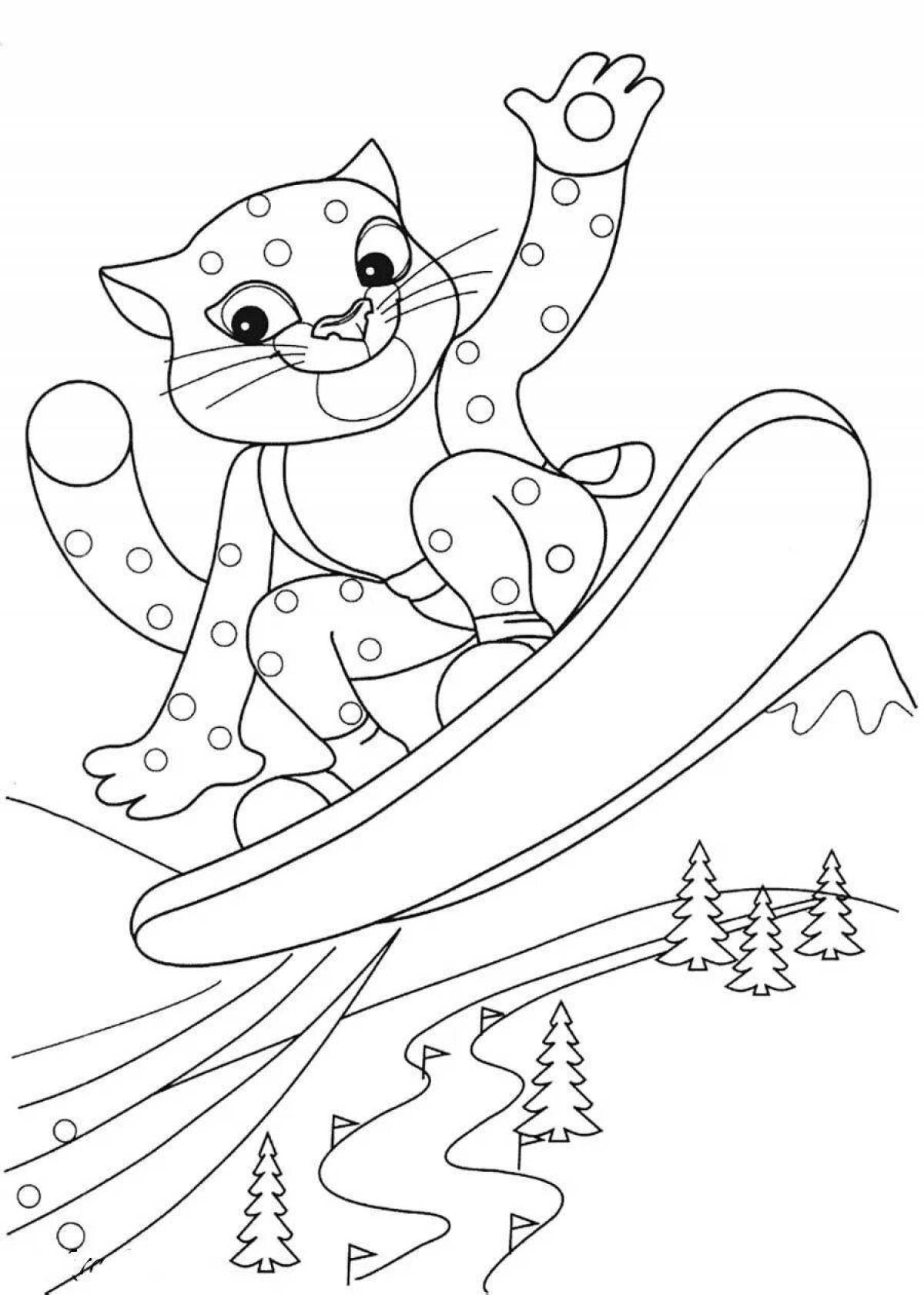 Coloring for children's Olympic sports