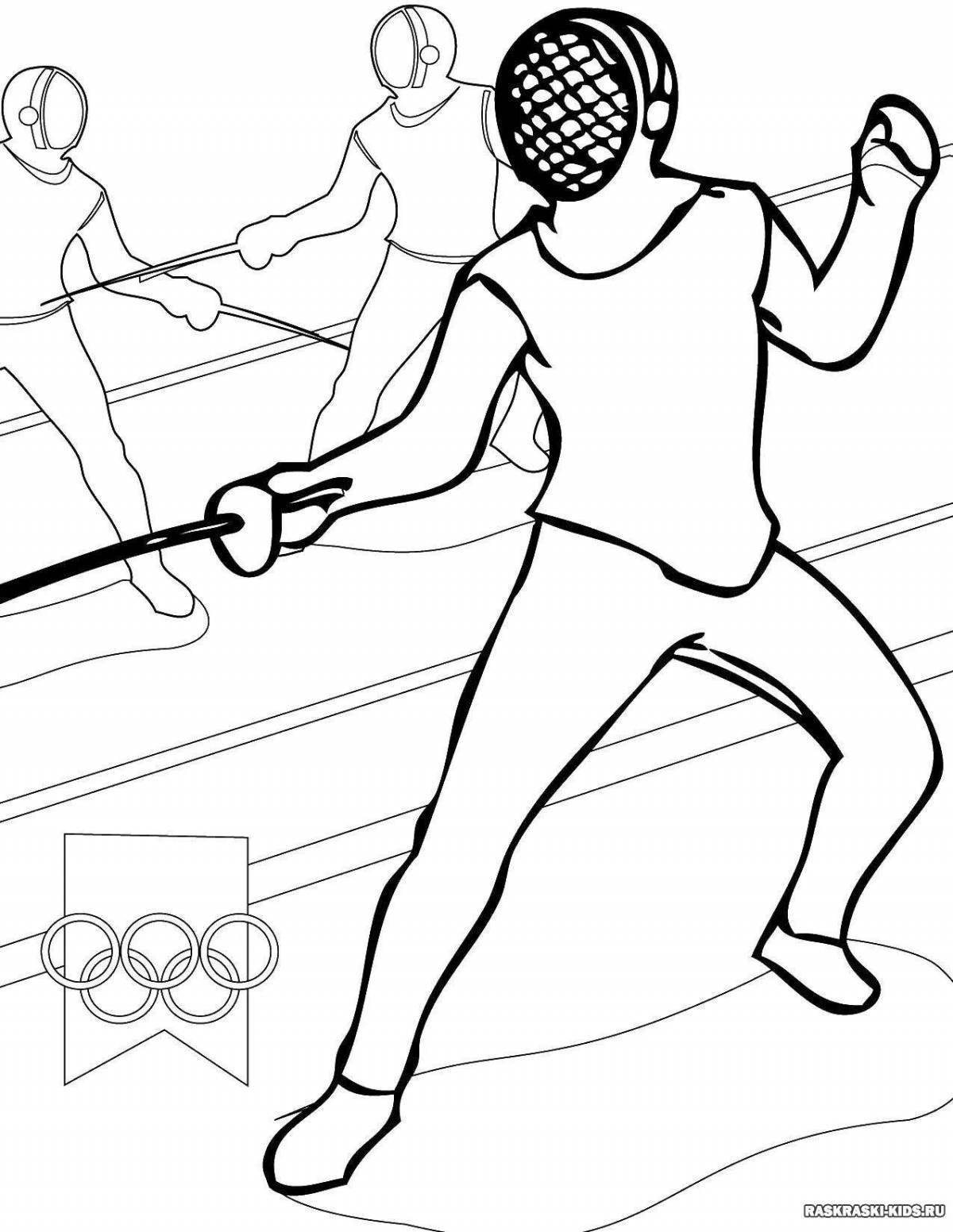 Holiday coloring for children's olympic sports