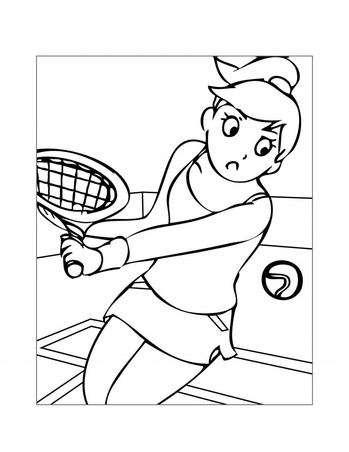 Stimulating coloring for children's olympic sports
