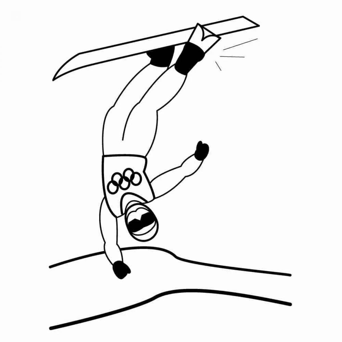 Creative coloring book for children's olympic sports