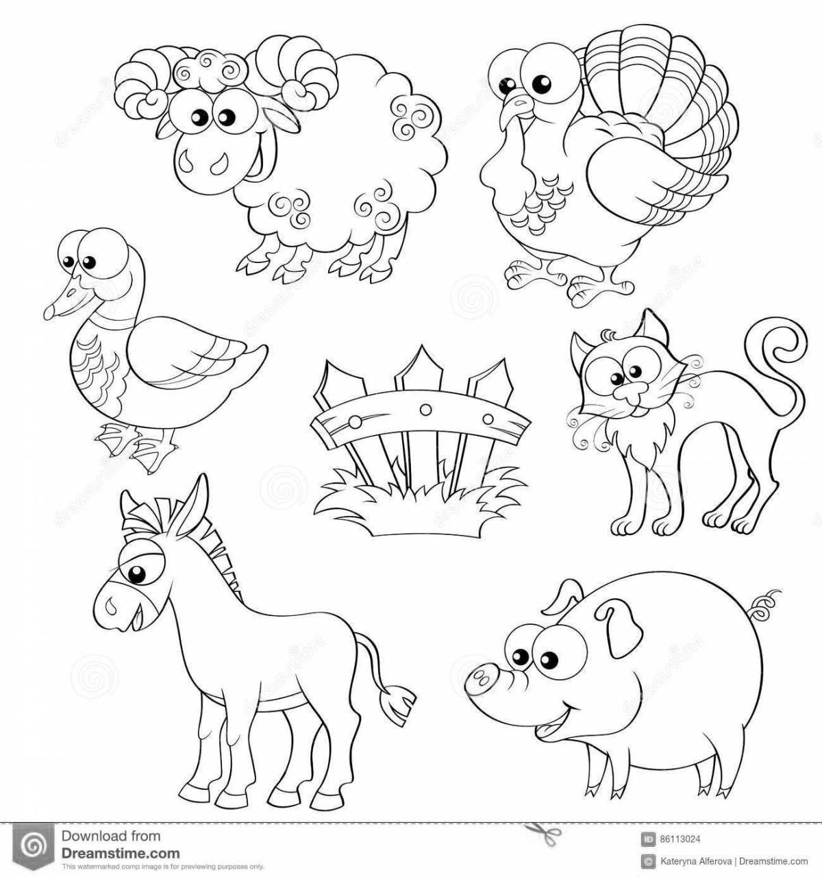 Photo Curious pet coloring pages
