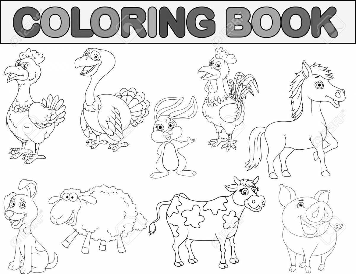 Adorable pets coloring book