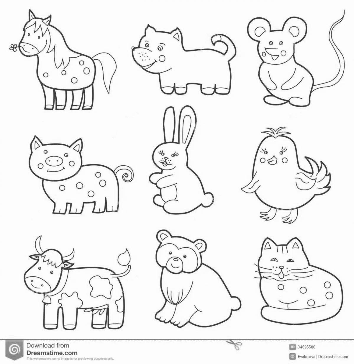 Cute pet coloring pages