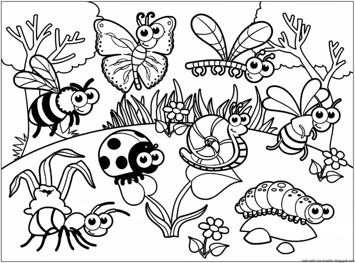 Fun coloring of the insect class