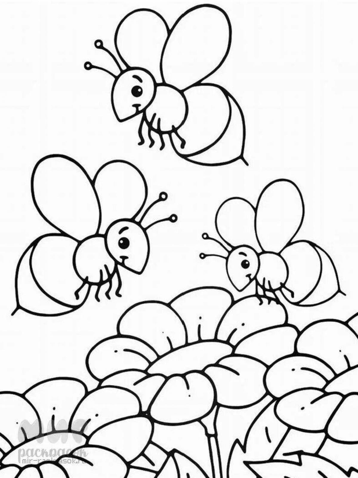 Beautiful insect class coloring book